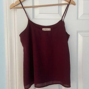 Maroon basic tank Abercombie